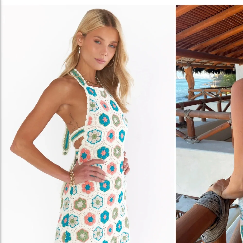 Show Me Your MuMu Multicolor Crochet Dress - Picture 5 of 9